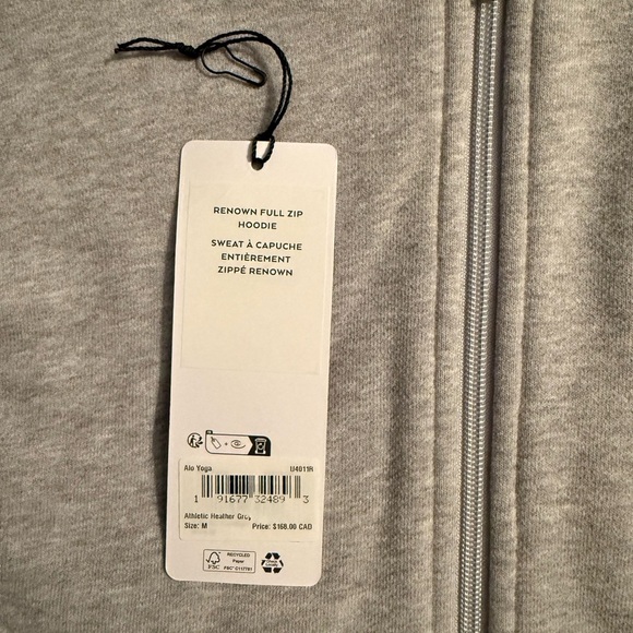 Alo Renown Heavy Weight Full Zip Hoodie - Picture 3 of 4